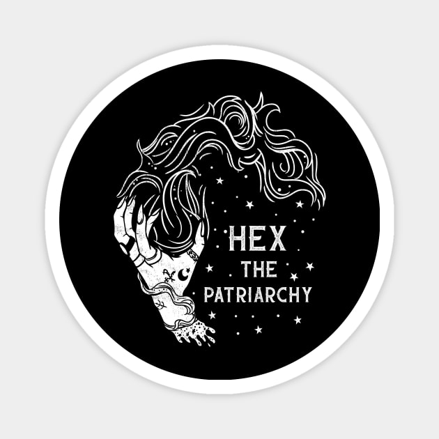 Hex the Patriarchy - Funny Witchcraft T-Shirt Magnet by biNutz